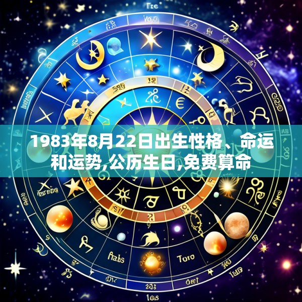 1983年8月22日出生性格、命运和运势,公历生日,免费算命