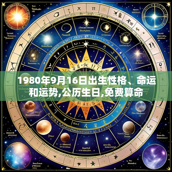 1980年9月16日出生性格、命运和运势,公历生日,免费算命