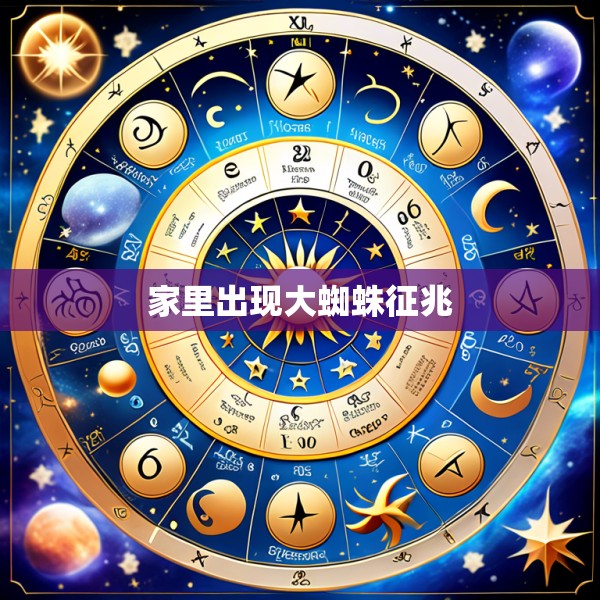 家里出现大蜘蛛征兆