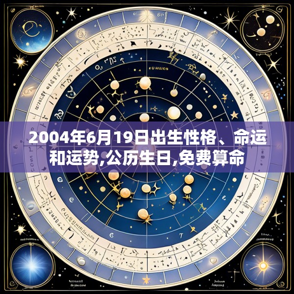 2004年6月19日出生性格、命运和运势,公历生日,免费算命