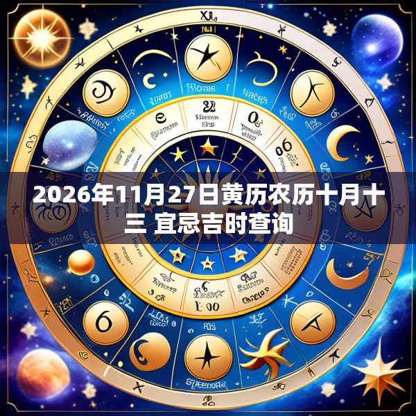 2026年11月27日黄历农历十月十三 宜忌吉时查询