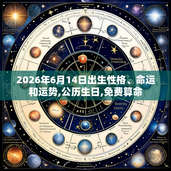 2026年6月14日出生性格、命运和运势,公历生日,免费算命