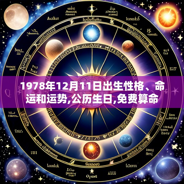 1978年12月11日出生性格、命运和运势,公历生日,免费算命