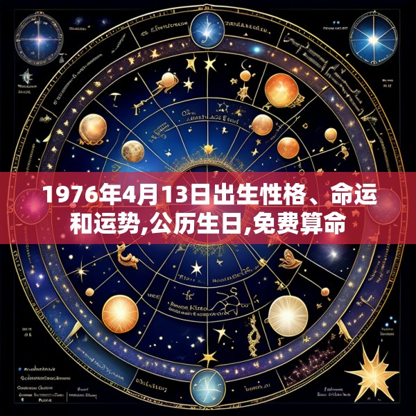 1976年4月13日出生性格、命运和运势,公历生日,免费算命