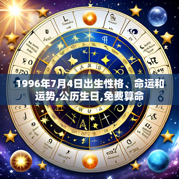 1996年7月4日出生性格、命运和运势,公历生日,免费算命