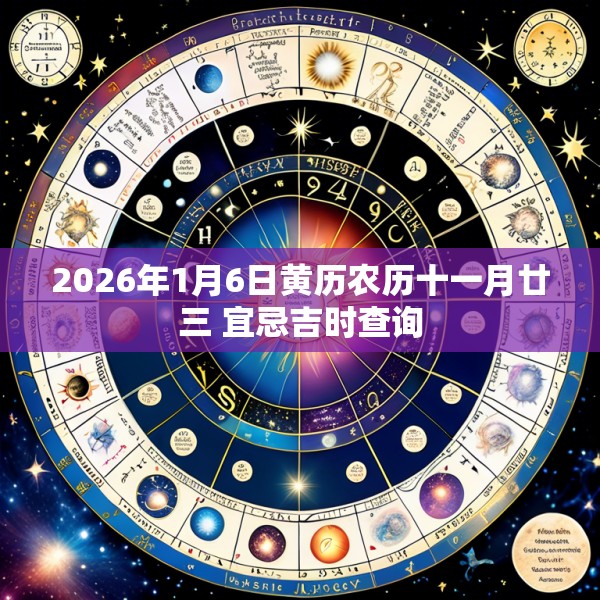 2026年1月6日黄历农历十一月廿三 宜忌吉时查询