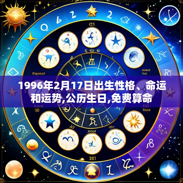 1996年2月17日出生性格、命运和运势,公历生日,免费算命