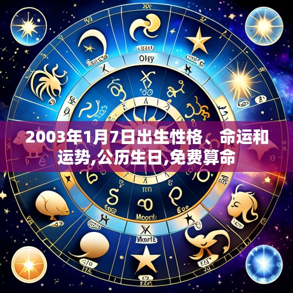 2003年1月7日出生性格、命运和运势,公历生日,免费算命