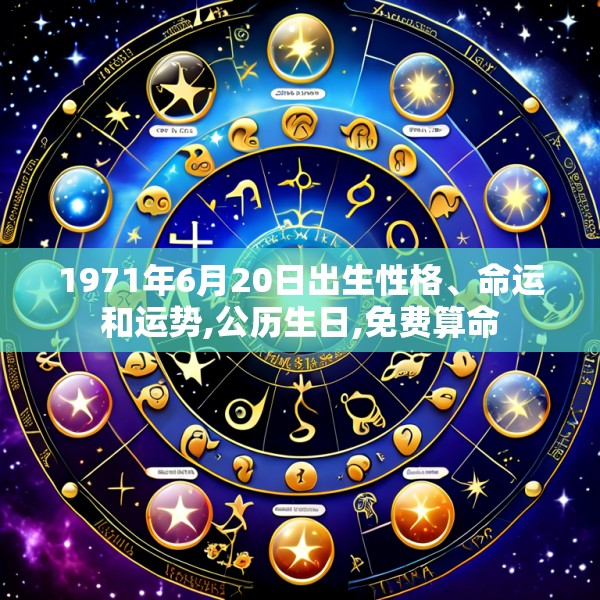 1971年6月20日出生性格、命运和运势,公历生日,免费算命
