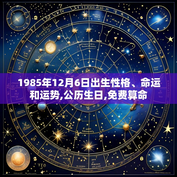 1985年12月6日出生性格、命运和运势,公历生日,免费算命