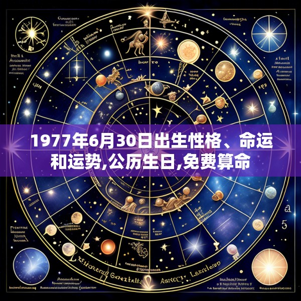 1977年6月30日出生性格、命运和运势,公历生日,免费算命