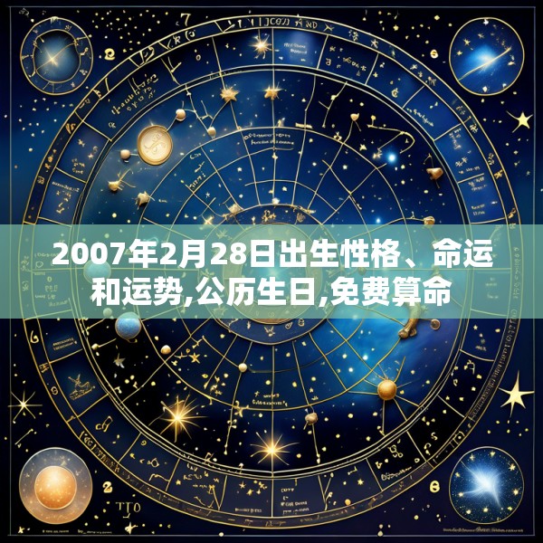2007年2月28日出生性格、命运和运势,公历生日,免费算命