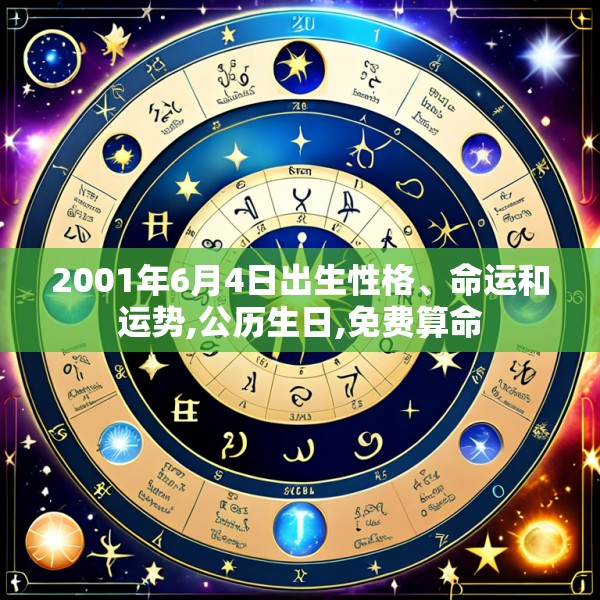 2001年6月4日出生性格、命运和运势,公历生日,免费算命