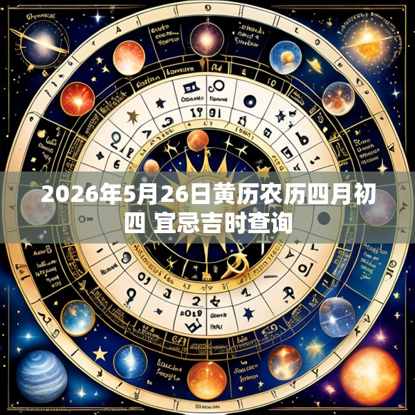 2026年5月26日黄历农历四月初四 宜忌吉时查询