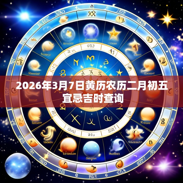 2026年3月7日黄历农历二月初五 宜忌吉时查询