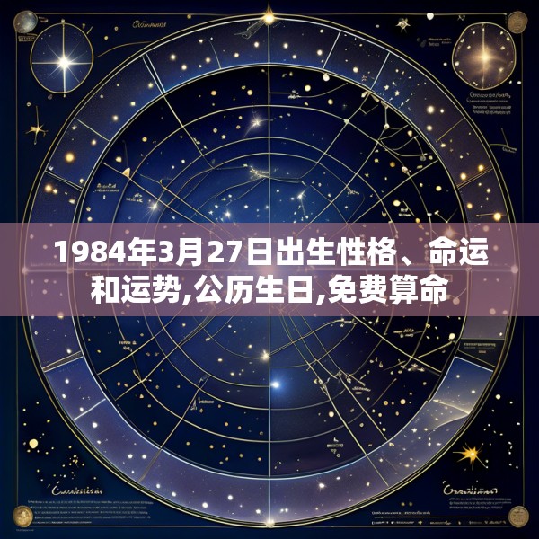 1984年3月27日出生性格、命运和运势,公历生日,免费算命