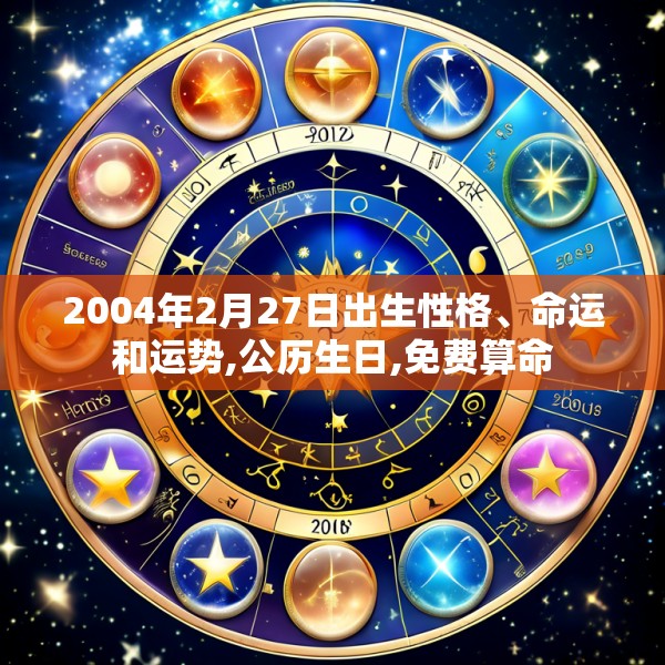 2004年2月27日出生性格、命运和运势,公历生日,免费算命