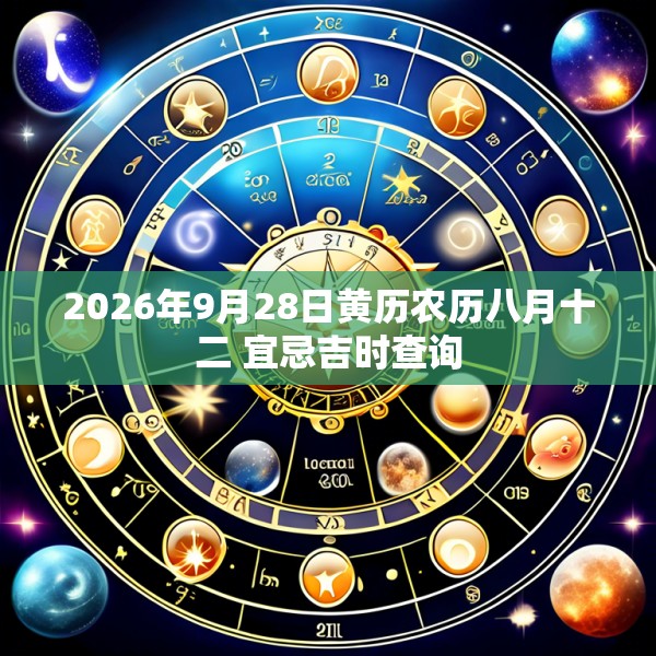 2026年9月28日黄历农历八月十二 宜忌吉时查询