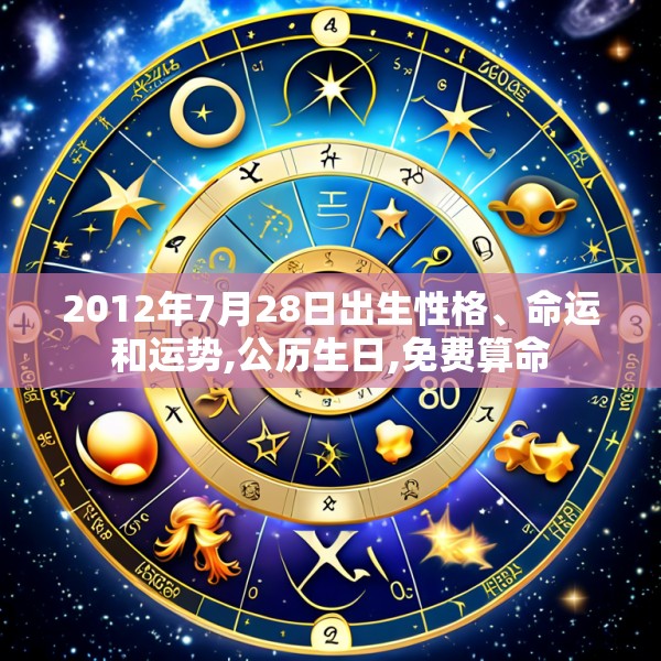 2012年7月28日出生性格、命运和运势,公历生日,免费算命