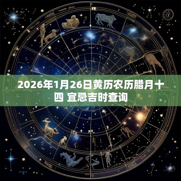 2026年1月26日黄历农历腊月十四 宜忌吉时查询