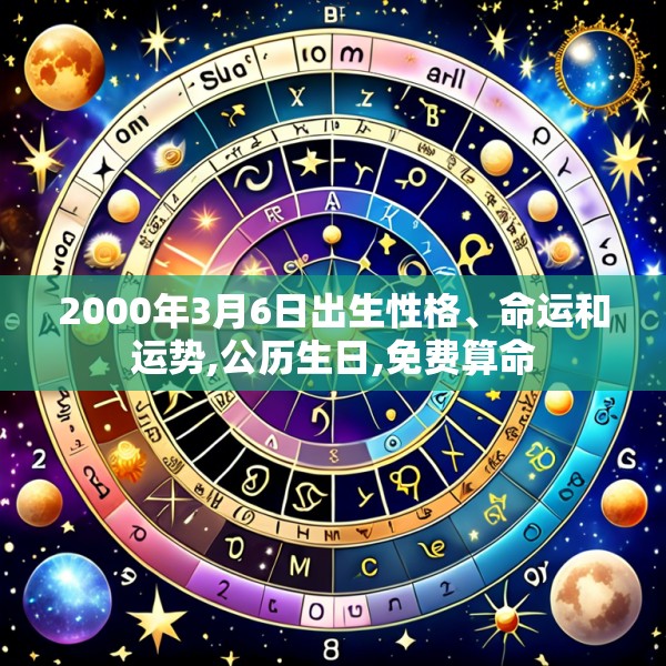 2000年3月6日出生性格、命运和运势,公历生日,免费算命