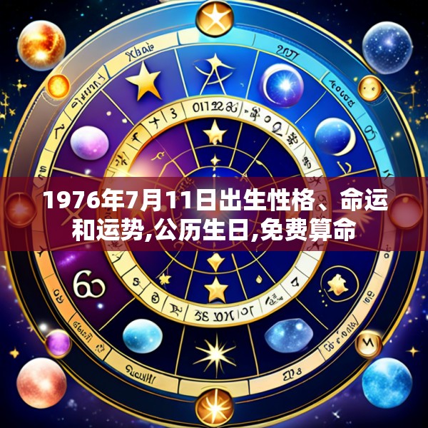 1976年7月11日出生性格、命运和运势,公历生日,免费算命