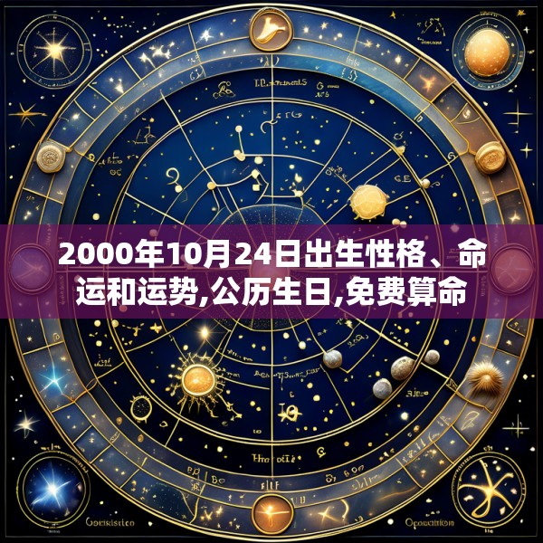 2000年10月24日出生性格、命运和运势,公历生日,免费算命