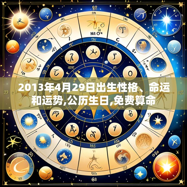 2013年4月29日出生性格、命运和运势,公历生日,免费算命
