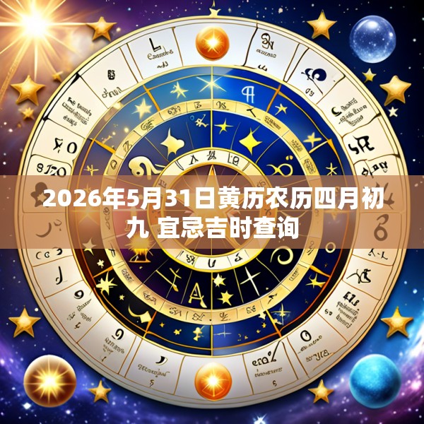 2026年5月31日黄历农历四月初九 宜忌吉时查询