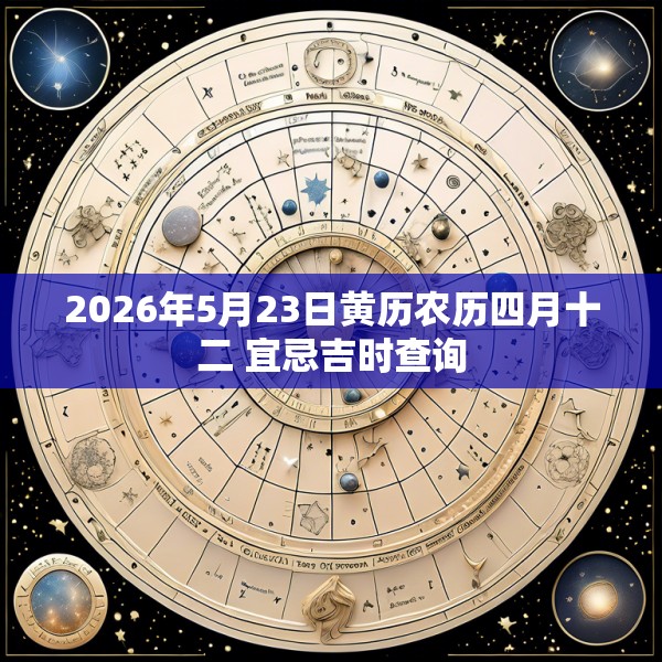 2026年5月23日黄历农历四月十二 宜忌吉时查询