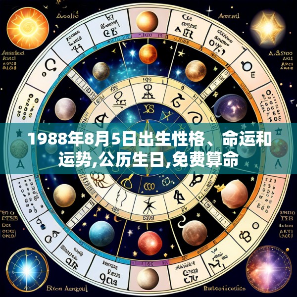 1988年8月5日出生性格、命运和运势,公历生日,免费算命