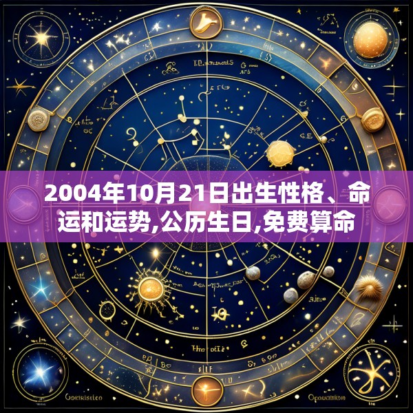 2004年10月21日出生性格、命运和运势,公历生日,免费算命