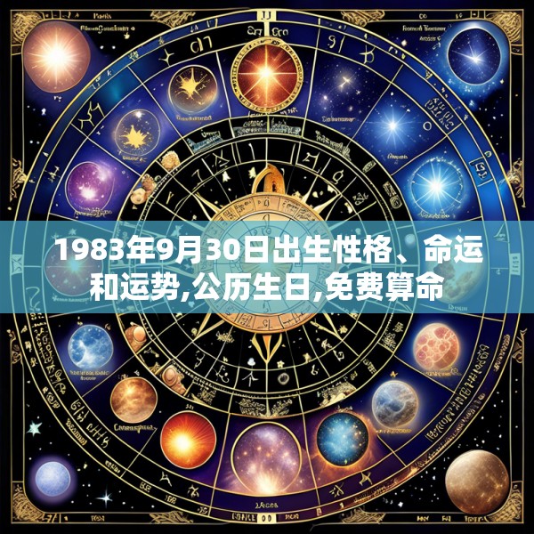 1983年9月30日出生性格、命运和运势,公历生日,免费算命