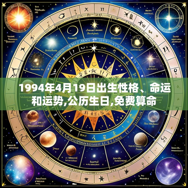 1994年4月19日出生性格、命运和运势,公历生日,免费算命