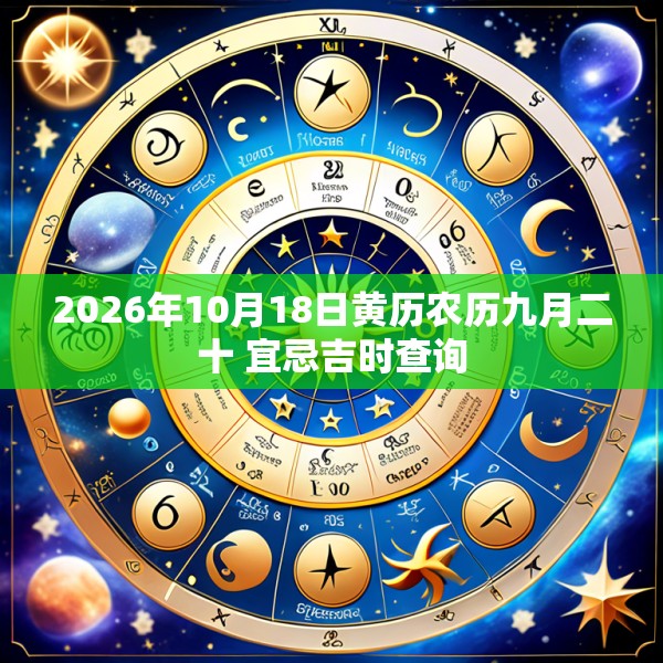 2026年10月18日黄历农历九月二十 宜忌吉时查询