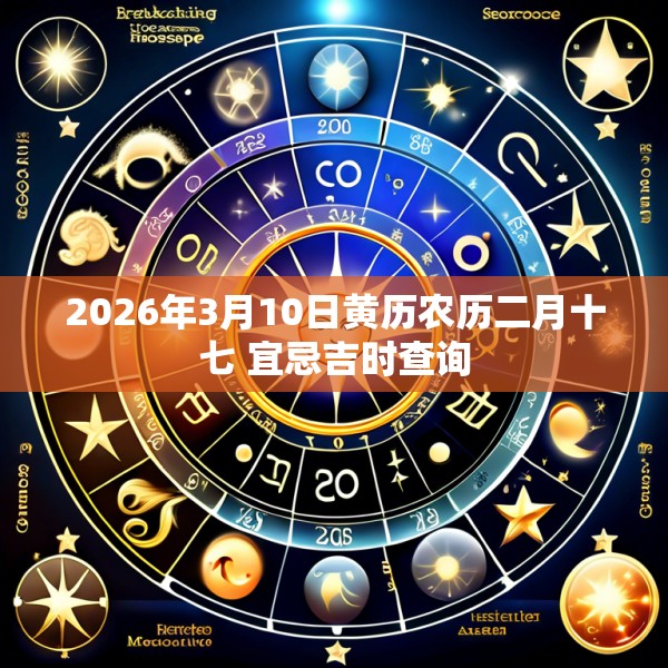 2026年3月10日黄历农历二月十七 宜忌吉时查询