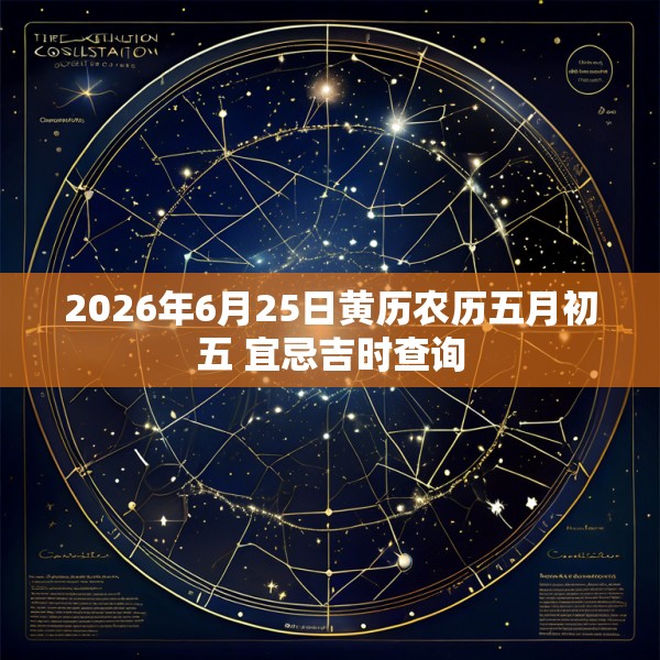 2026年6月25日黄历农历五月初五 宜忌吉时查询