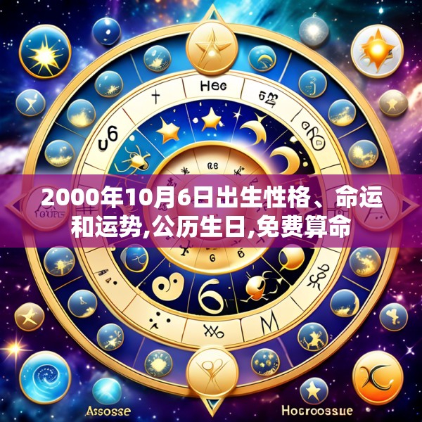 2000年10月6日出生性格、命运和运势,公历生日,免费算命