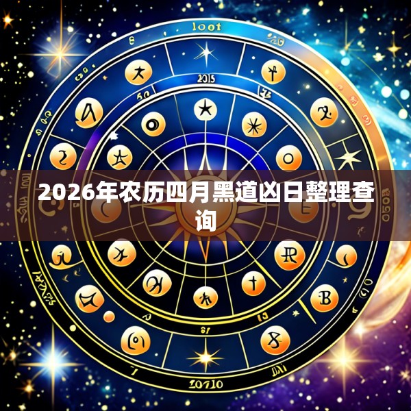 2026年农历四月黑道凶日整理查询