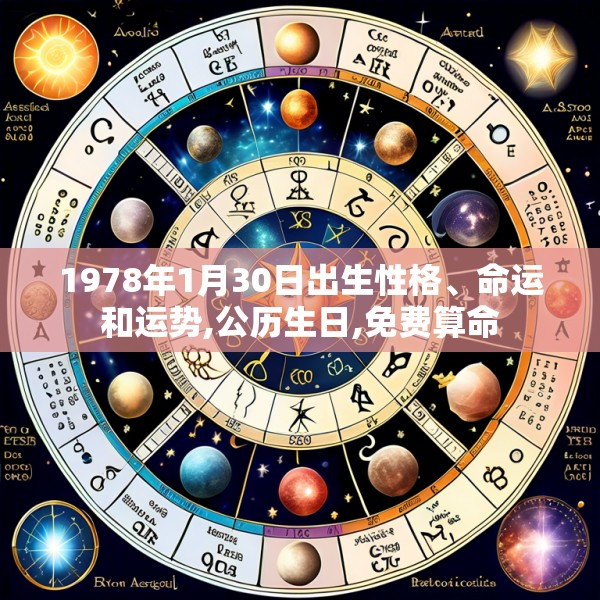 1978年1月30日出生性格、命运和运势,公历生日,免费算命