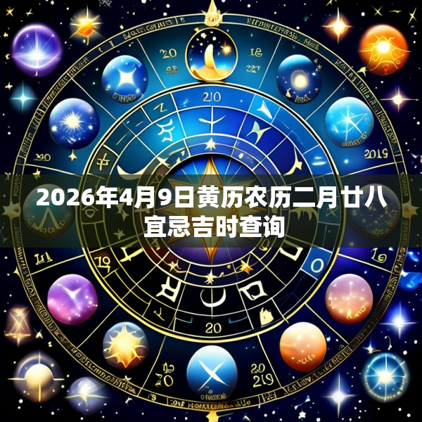 2026年4月9日黄历农历二月廿八 宜忌吉时查询