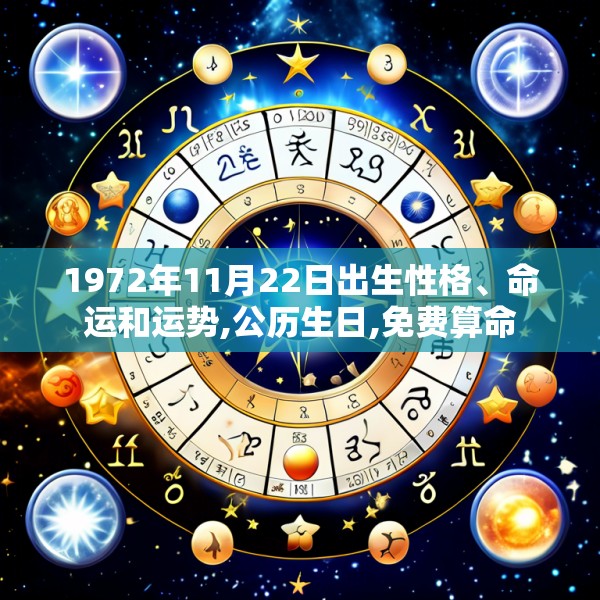 1972年11月22日出生性格、命运和运势,公历生日,免费算命