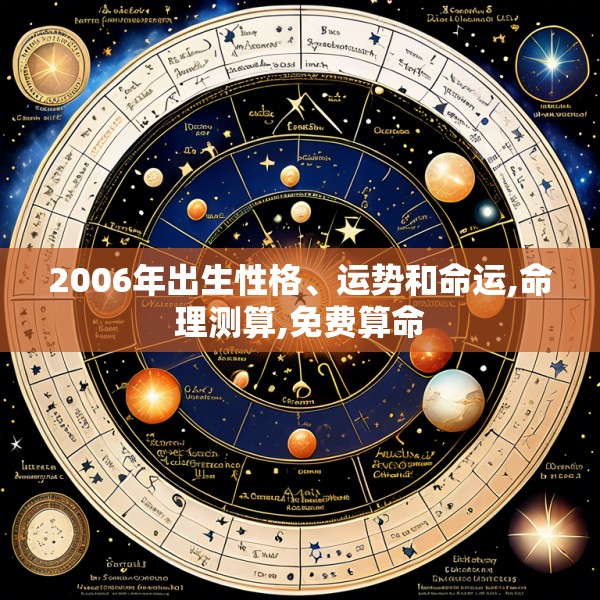 2006年出生性格、运势和命运,命理测算,免费算命