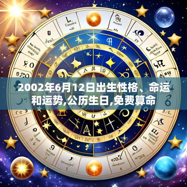 2002年6月12日出生性格、命运和运势,公历生日,免费算命