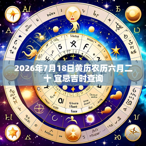 2026年7月18日黄历农历六月二十 宜忌吉时查询