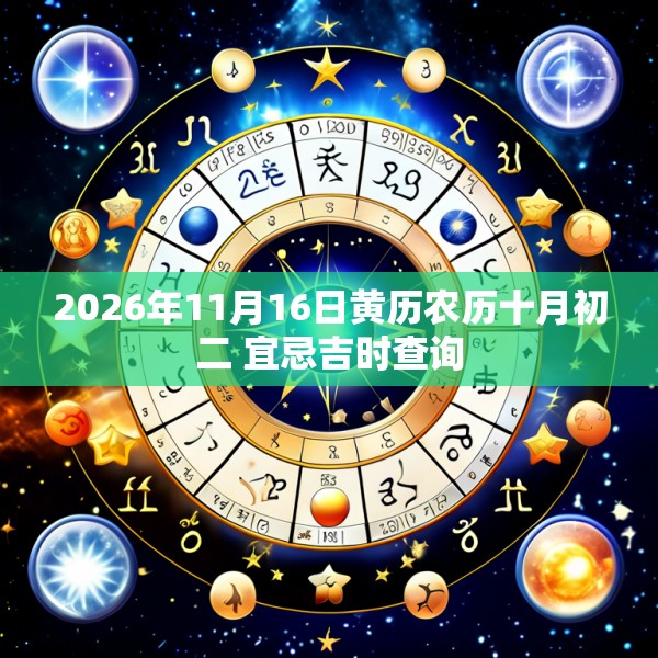 2026年11月16日黄历农历十月初二 宜忌吉时查询