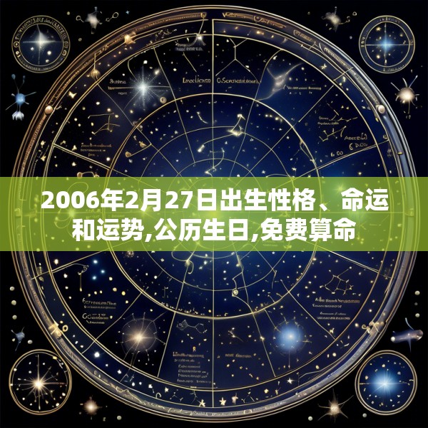 2006年2月27日出生性格、命运和运势,公历生日,免费算命