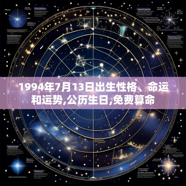 1994年7月13日出生性格、命运和运势,公历生日,免费算命