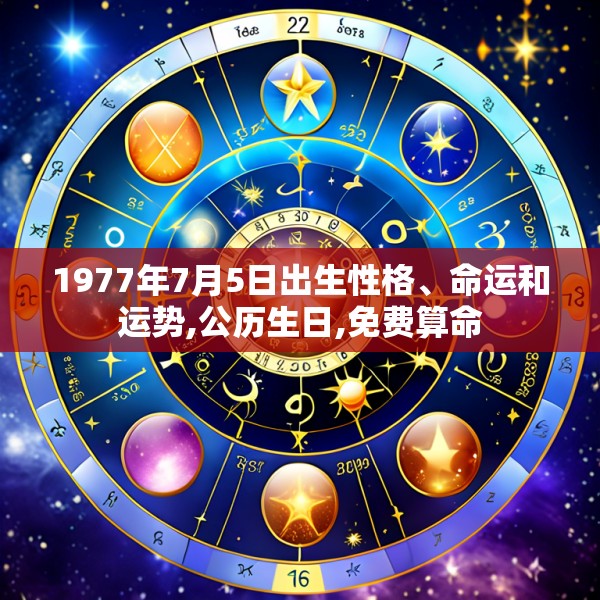 1977年7月5日出生性格、命运和运势,公历生日,免费算命