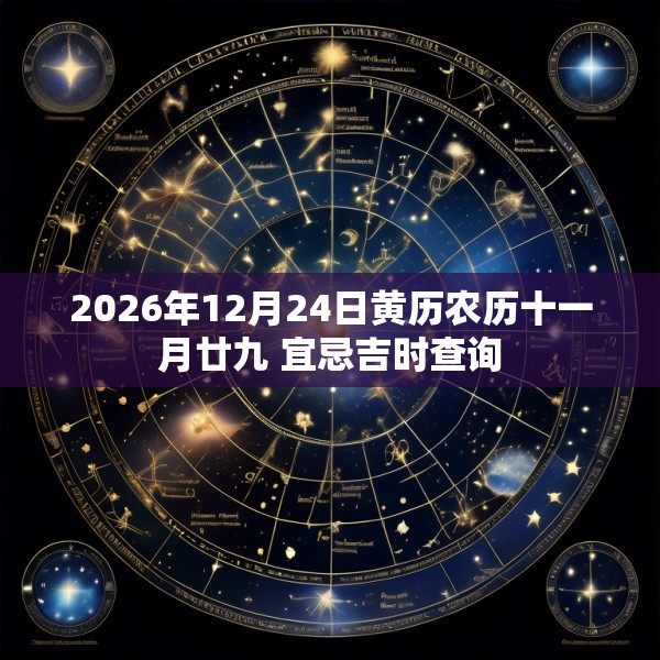 2026年12月24日黄历农历十一月廿九 宜忌吉时查询